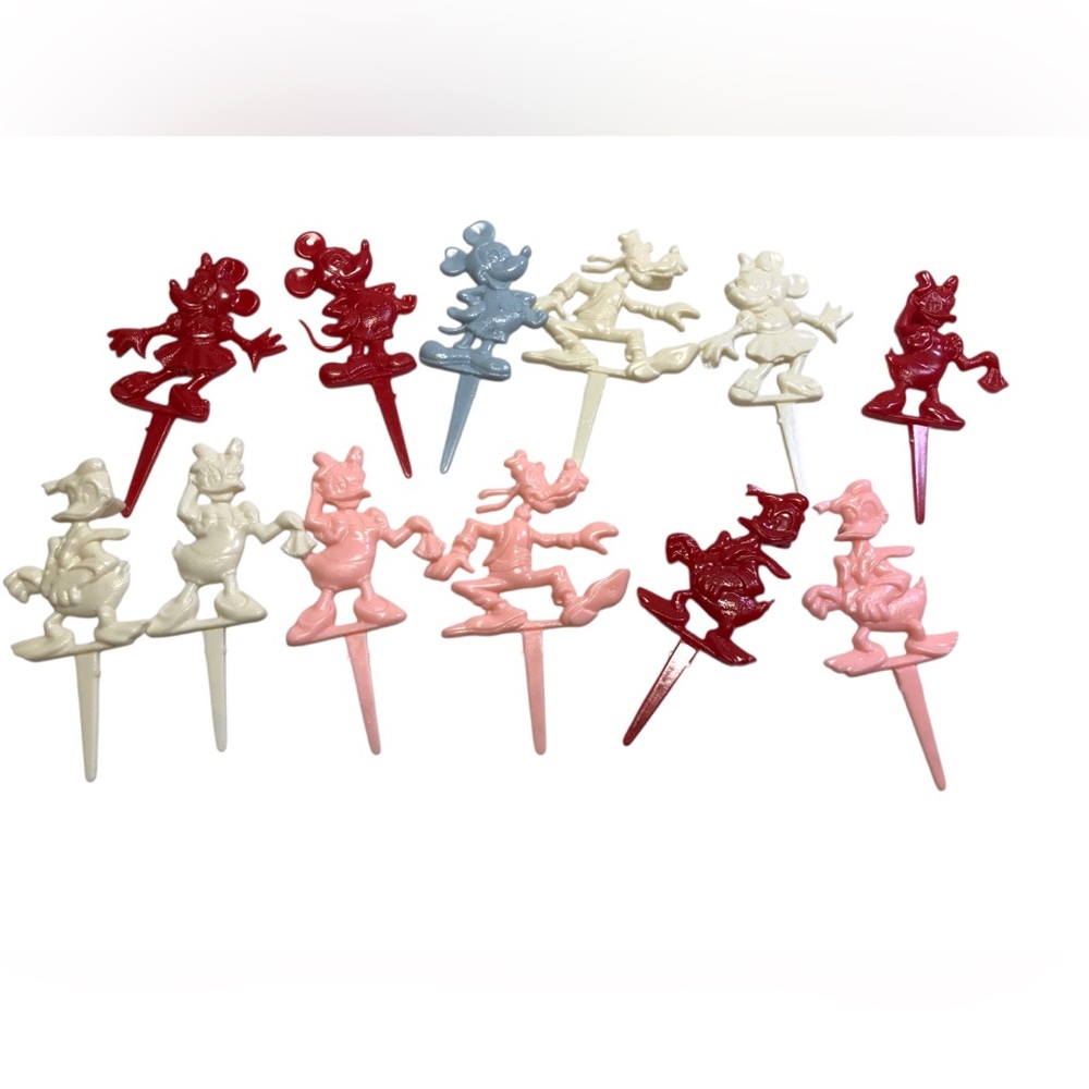 13 Vintage 1960s Disney Cake Toppers Donald Daisy Duck Mickey Minnie Mouse